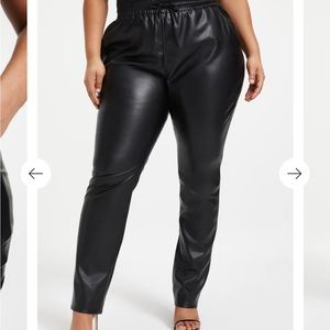 Good American Leather Drawstring Trouser NWT
